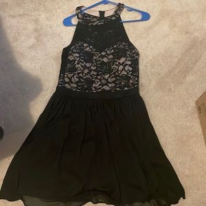 Morgan & Co Black sheer top dress. Size 13/14